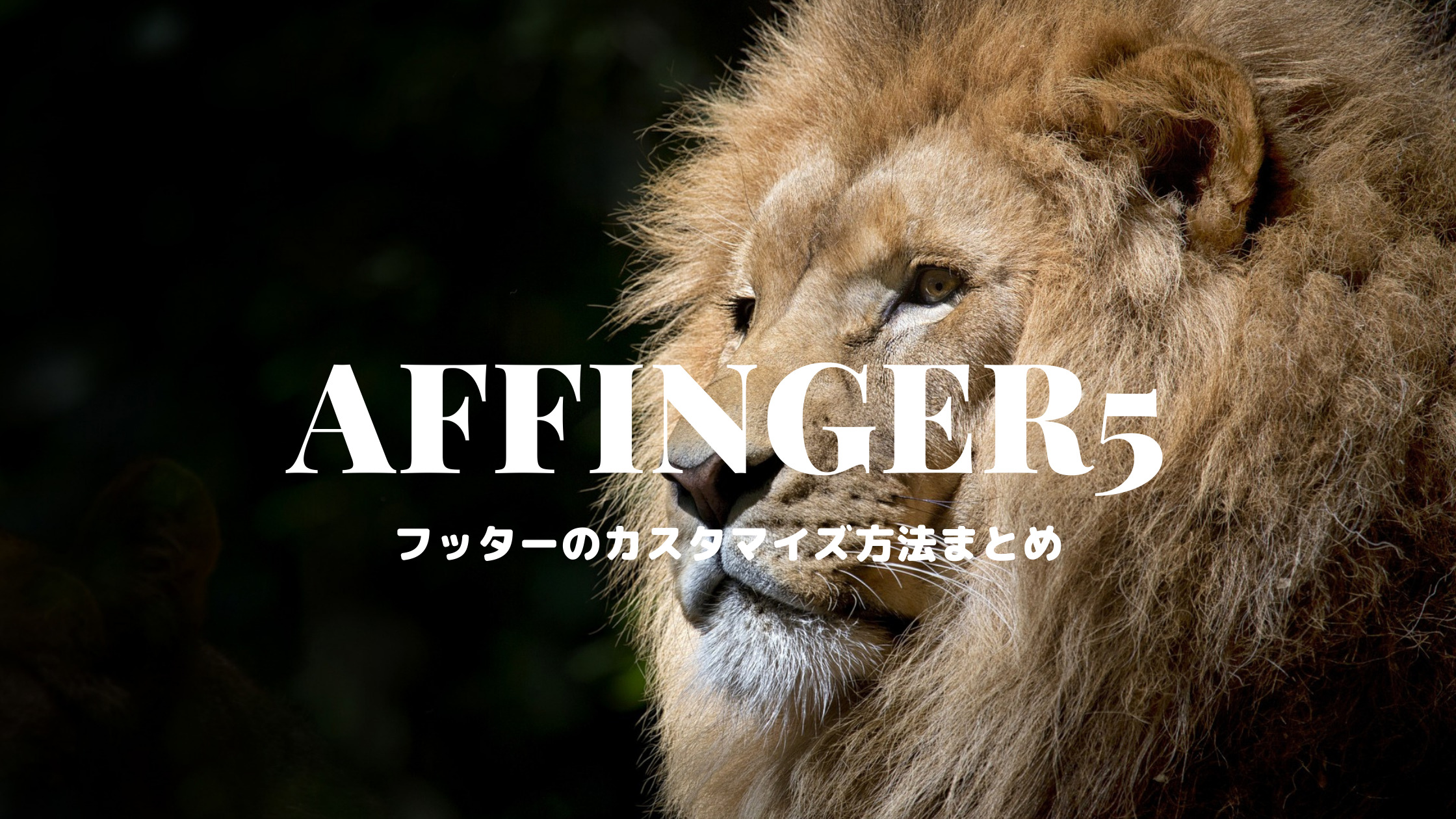 AFFINGER5フッターのカスタマイズ方法まとめ